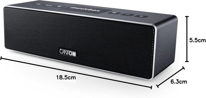 Canton Musicbox XS Portabler Bluetooth-Lautsprecher - Schwarz schwarz Single, schwarz Single