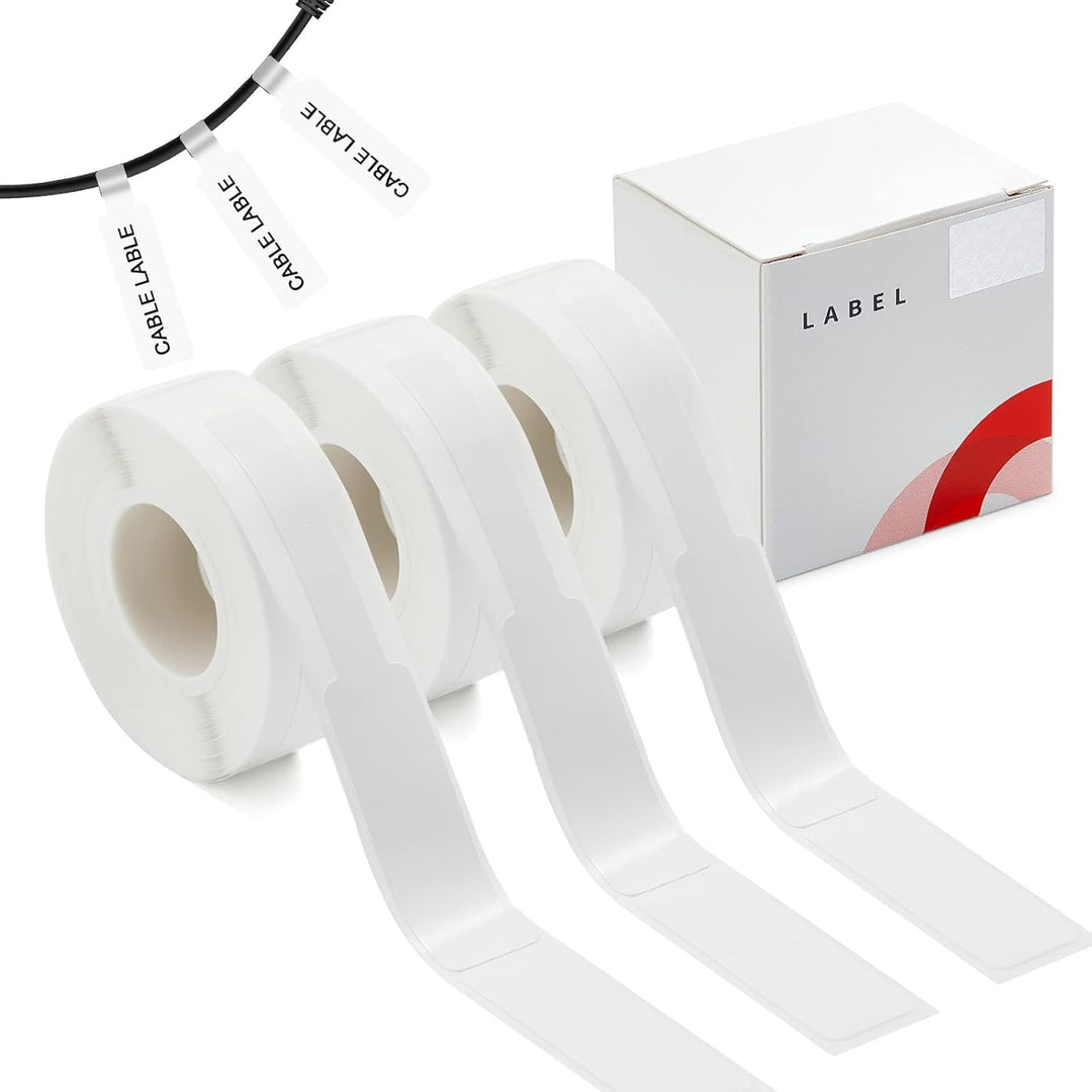 Etikettierband für NIIMBOT D11/D110/D101 Drucker, 3 Rollen (insgesamt 195 Stück) D11 Kabel Thermoauf