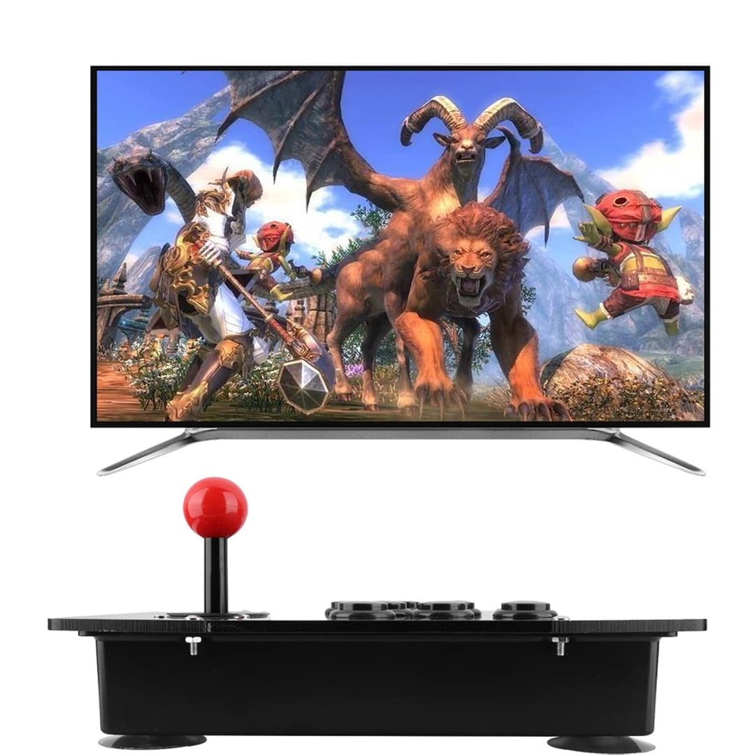 Arcade Fight Stick mit 8 Tasten Joystick Game Handle Controller für PC (Schwarz)
