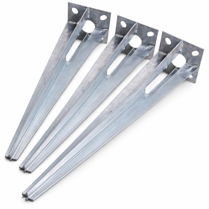 TRUTZHOLM 3X Einschlaghülse Ø 40 mm – 50 cm – verzinkte Bodenhülse für Zaunpfosten & Sichtschutz – P