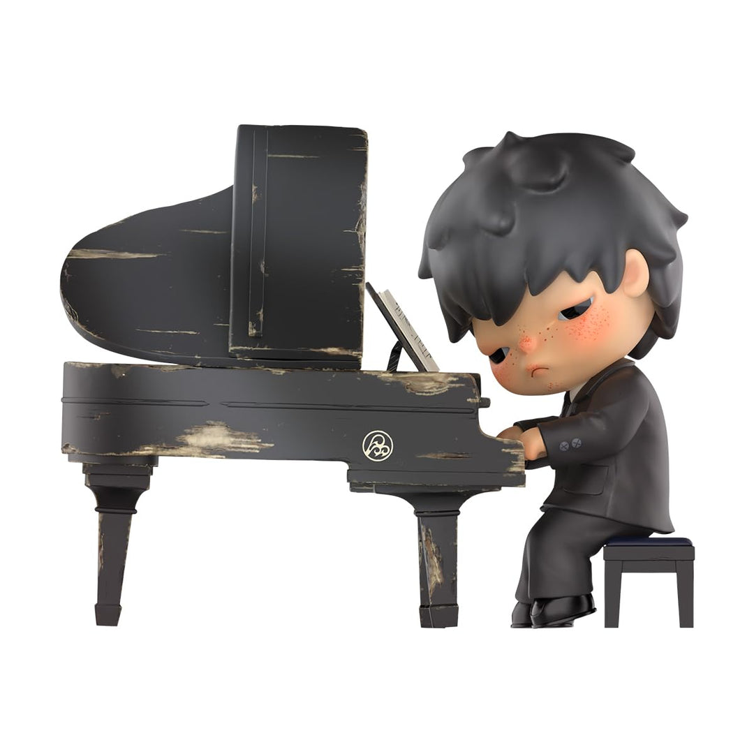 POP MART Hirono The Pianist Figure Anime Actionfiguren Sammelfiguren Sammler Kunstspielzeug Spielzeu
