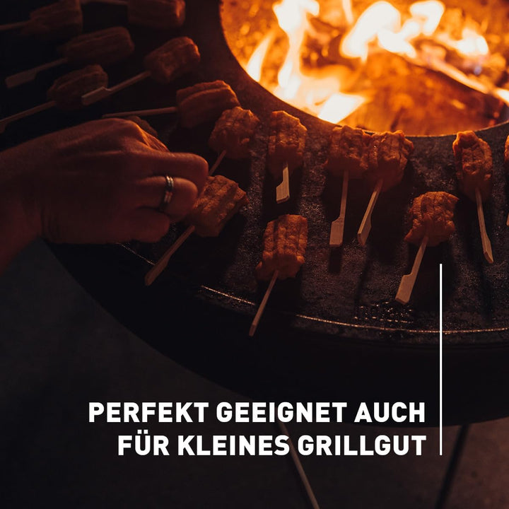höfats - Bowl 70 Plancha Set tief - raucharme Verbrennung - Feuerstelle und Plancha Grill - kippbare