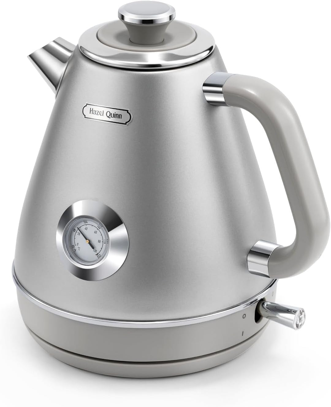 Hazel Quinn Wasserkocher Retro Vintage Design Edelstahl, BPA-frei, Automatische Abschaltung, Wasserk