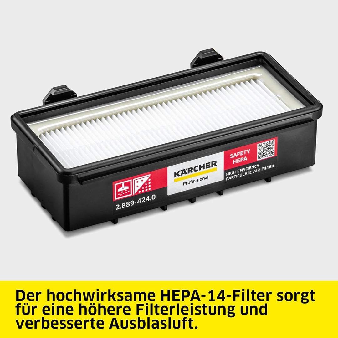 Kärcher Trockensauger T 10/1 ADV HEPA, für Textil- und Hartböden, 10-l-Behälter, Leistung: 585 W, Sc