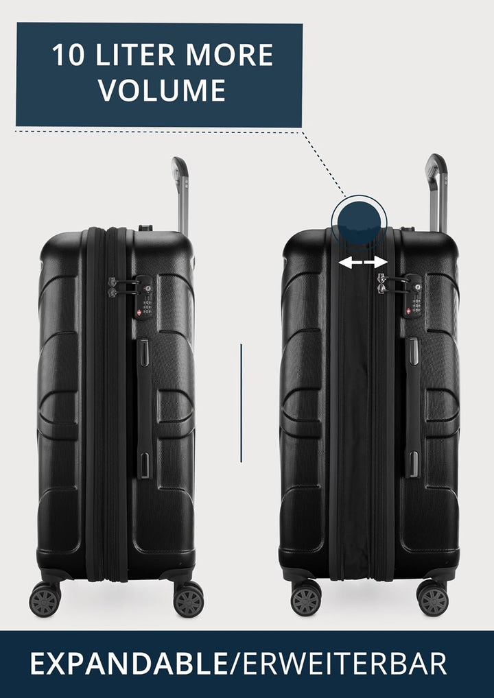 Suitline - 2er Koffer-Set Trolley-Set Rollkoffer Hartschalen-Koffer Reisekoffer, TSA, (66 cm, 76 cm)