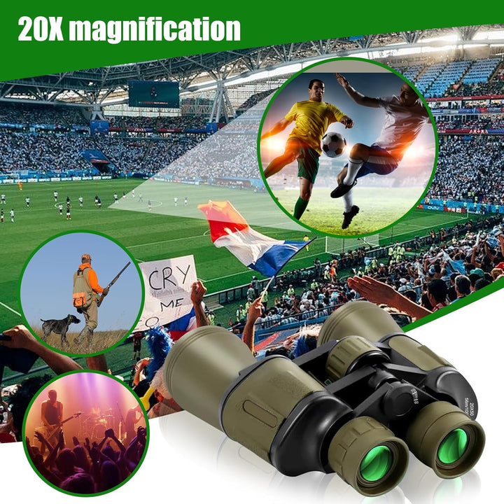 Fernglas für Erwachsene 20x50 mit Smartphone Adapte HD Fernglas mit FMC Objektiv Lens Leistungsstark