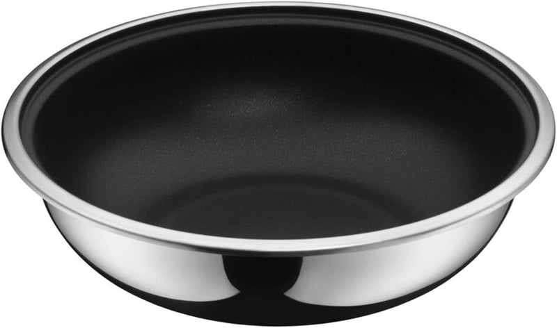 WMF Click&Serve Wokpfanne Induktion 26 cm, ohne Edelstahlgriff, Wok Edelstahl beschichtet, backofenf