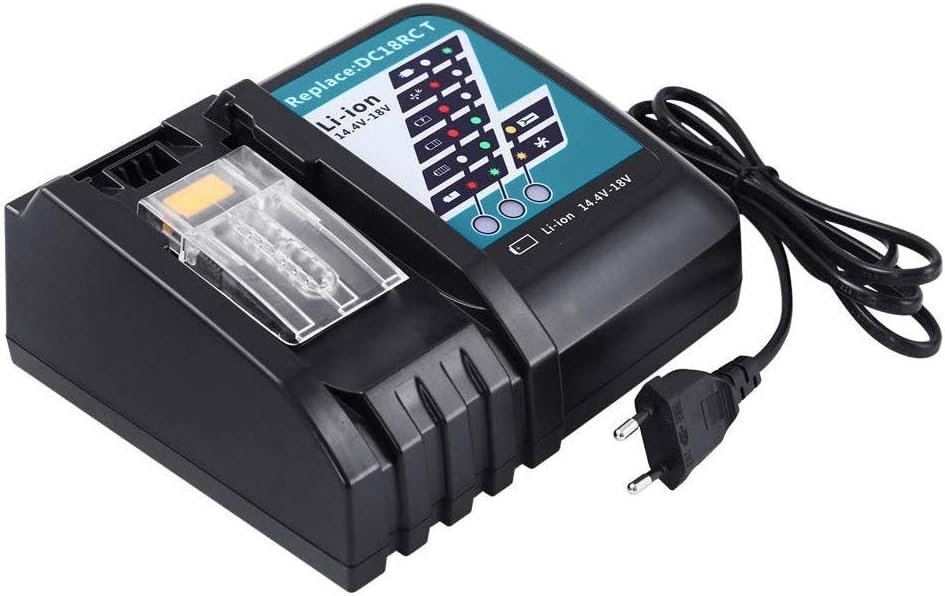 DOSCTT 7A Schnellladegerät DC18RCT DC18RC Ersatz Ladegerät für Makita 14,4 V-18 V Akku BL1850B BL183