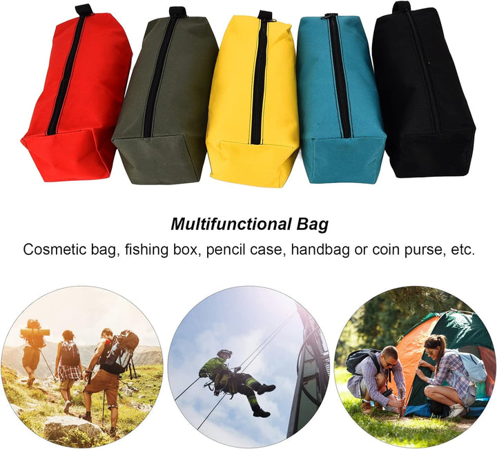 Jadeshay 5 Stück Werkzeugtasche mit Reissverschluss, Hardware Werkzeug Tasche Kleine Aufbewahrungs B