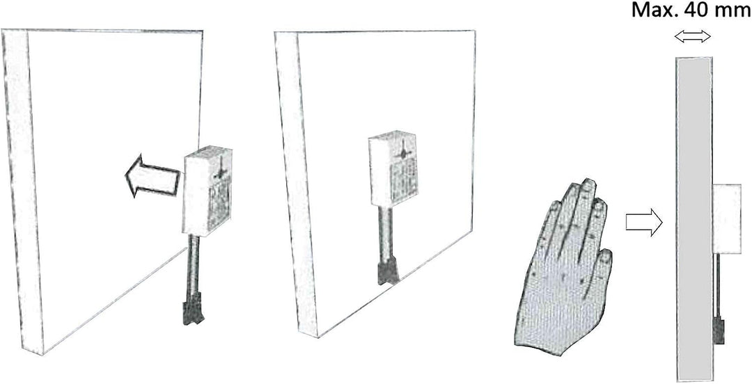 Einbau- Unterbausensor SO2W reagiert auf Berührung durch Holzplatten hindurch, 12V DC/max. 50W / 4,1