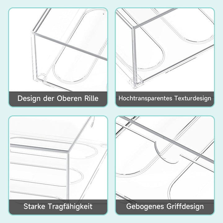 Acryl Schreibtisch Organizer mit 6-Schubladen, Make up Organizer Kunststoff, 23x16,5x28,5 cm, Klare