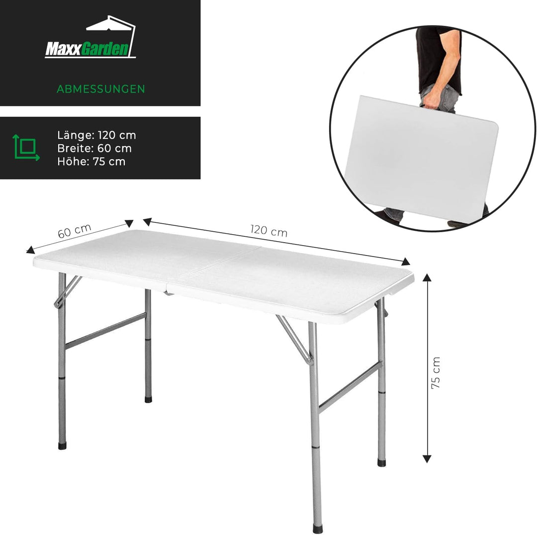 MaxxGarden Campingtisch Klappbar - Klapptisch Camping - Buffettisch - Tisch Multifunktionstisch Mit