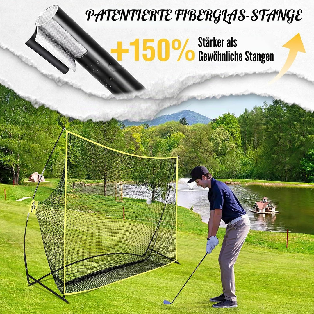 PodiuMax Golfschlägernetz, 3 x 2,1 m, Driving Range für Garten und Innenbereich, auch geeignet für F