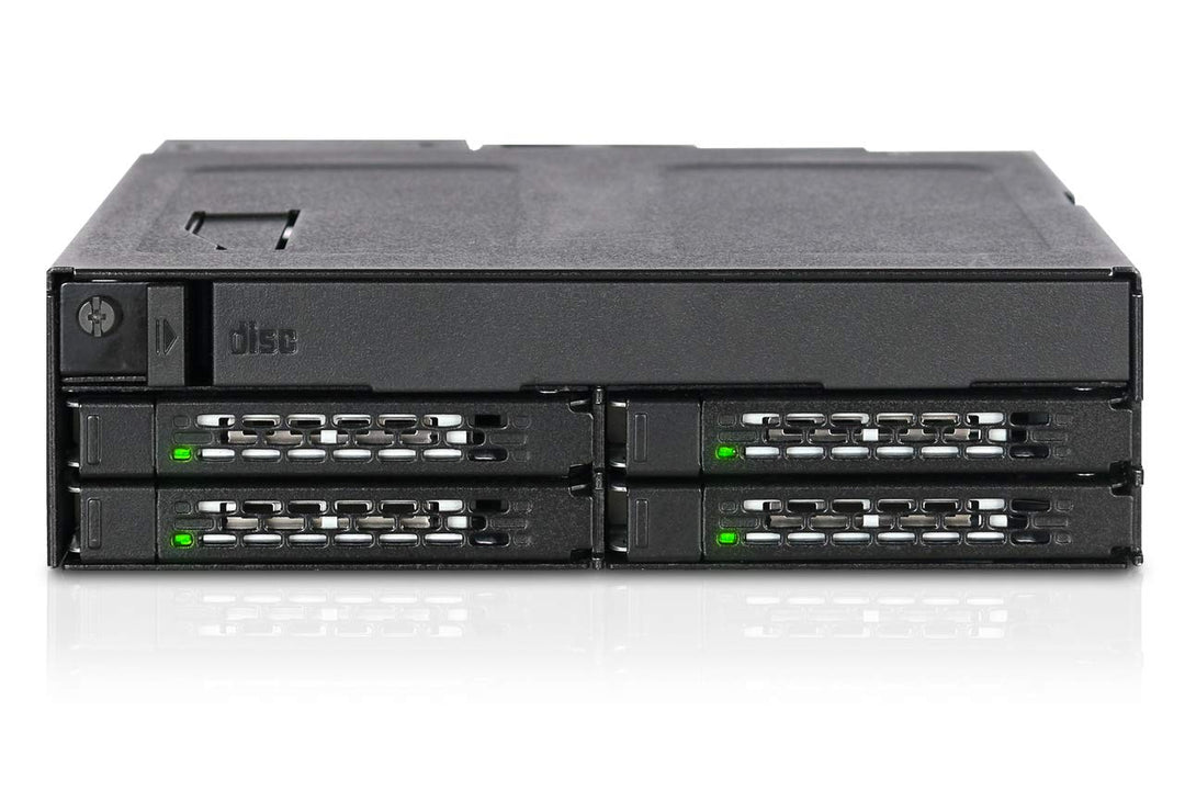 ICY DOCK ToughArmor MB604SPO-B - Wechselrahmen für 2X 2,5 Zoll SATA/SAS SSD/HDD und 1x SATA (Ultra)