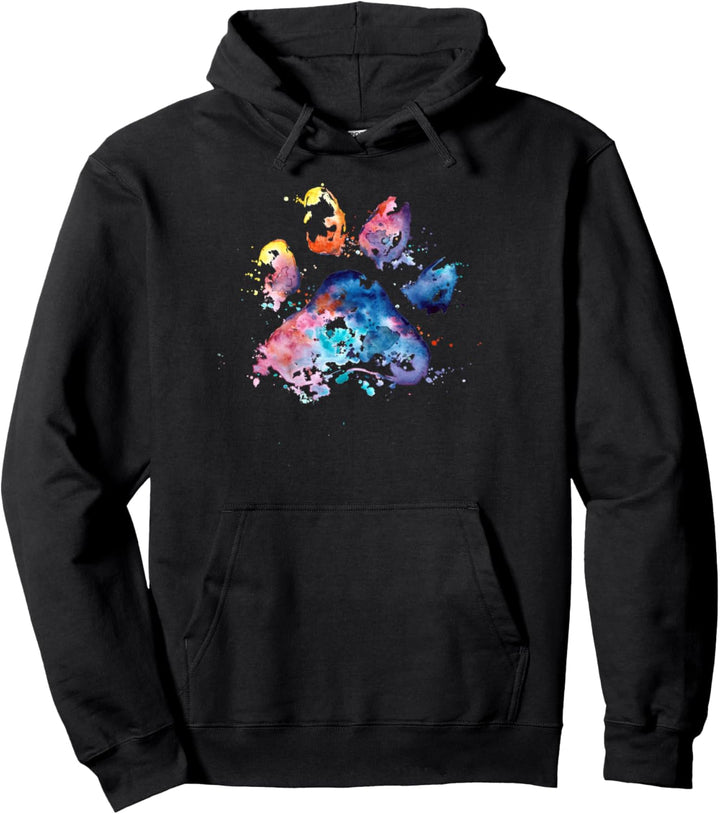Colorful Dog Paw Dog Mama Fur Mom Doodle Mom Pet Owner Gift Pullover Hoodie
