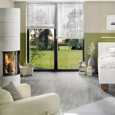WR-Design Aluminium Jalousie mit 50 mm Lamelle - Hellgrau - Breite 60 bis 120 cm - Höhe 175 cm - der