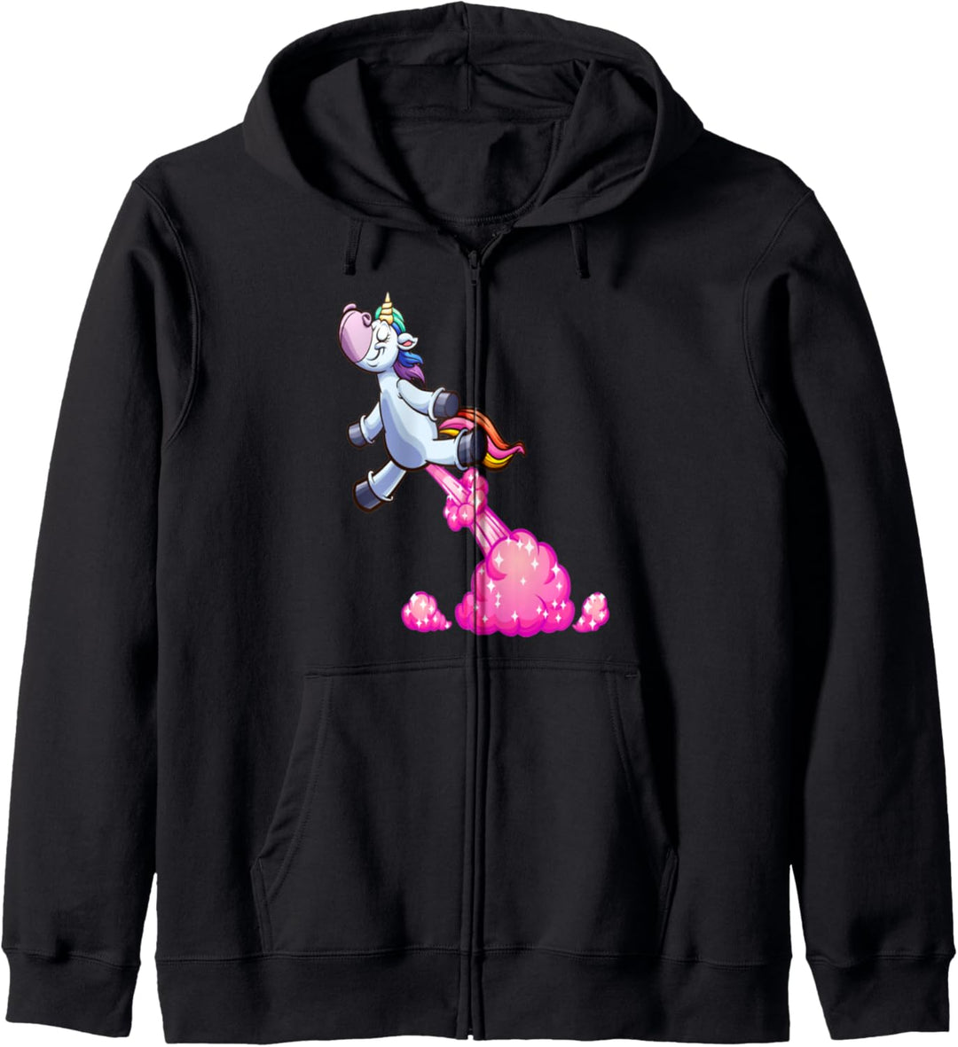 Furzendes Einhorn Lustige Einhorn-Regenbogen-Fürze Kapuzenjacke