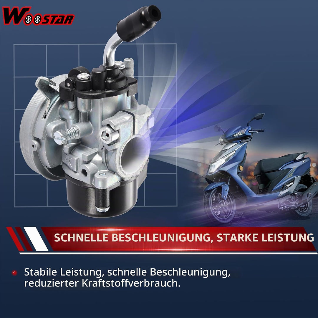 WOOSTAR 19mm Vergaser with Luftfilter Dichtung Versammlung Ersatz für 2 Stroke 47ccm 49ccm Mini ATV