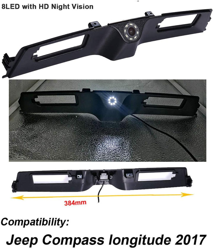 8 LEDs Nachtsicht 1280 * 720 Pixel 1000TV Linien Super HD Griffleiste Kamera Einparkhilfe wasserdich