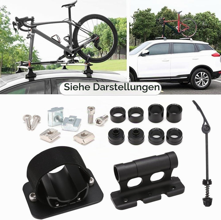Blueshyhall Auto Fahrradhalterung, Autodach Fahrradträger, Fahrrad Gabelhalterung und Hinterrad Halt