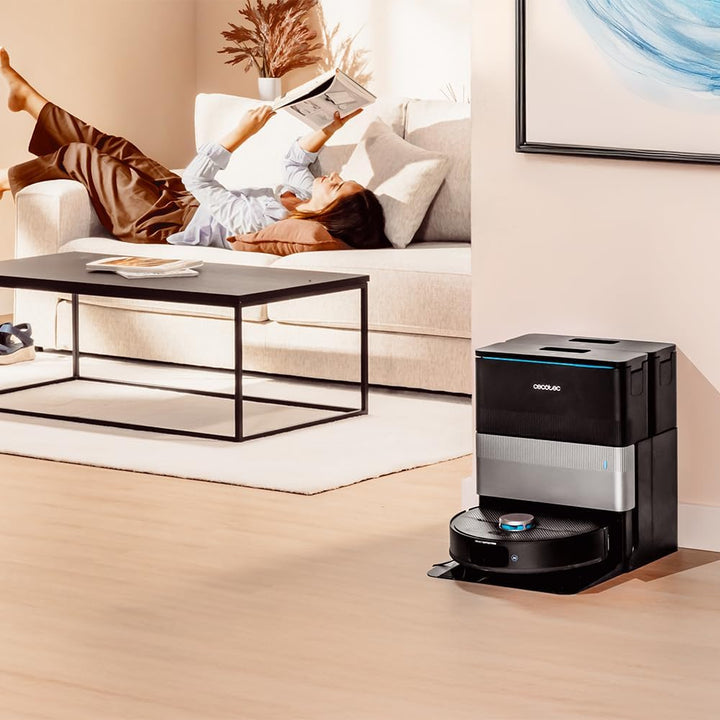 Cecotec Staubsauger- und Wischroboter mit selbstentleerender Basis und IA Conga X70, Saugmotor, 1500