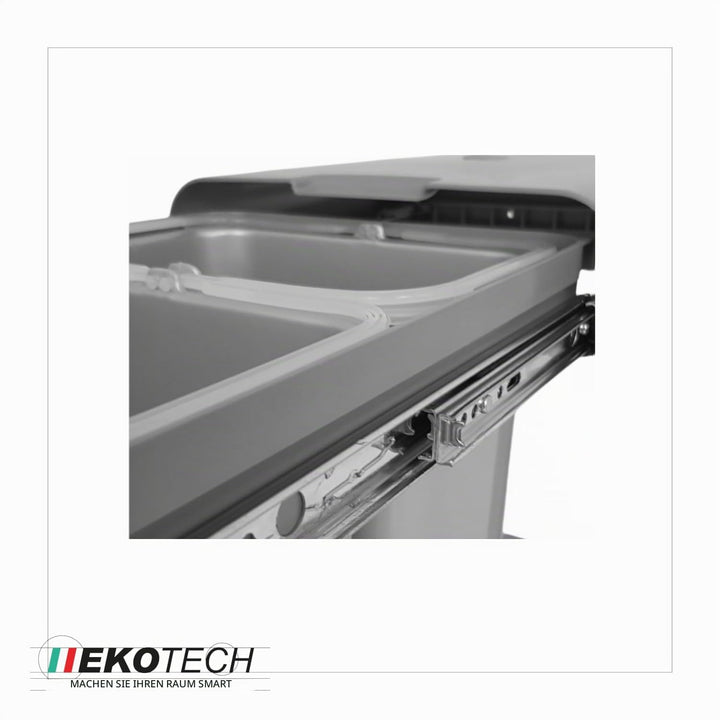 Ekotech Abfallsammler Aladin 16 Liter grau ab 40cm Schrankbreite