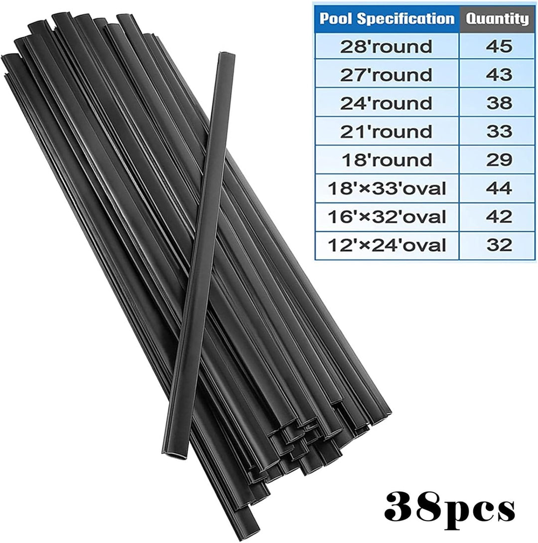 33PCS Schwimmbad Flache Coping Streifen, Pool Liner Response Strip Set, Flache Liner Coping Streifen