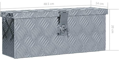 Festnight Aluminiumkiste Werkzeugkasten Transportbox Aluminium Transportkiste inkl. 2 Schlüssel 48,5