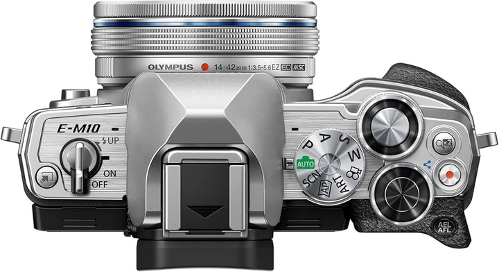 Olympus OM-D E-M10 Mark IV Micro-Four-Thirds-Systemkamera-Kit, 20 MP Sensor, 5-Achsen-Bildstabilisat