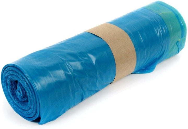 Funny AG-879 LDPE-Zugbandsäcke, 700 x 1100 mm, Typ 60, Blau, Circa 120 L, 250 Stück) Single, Single