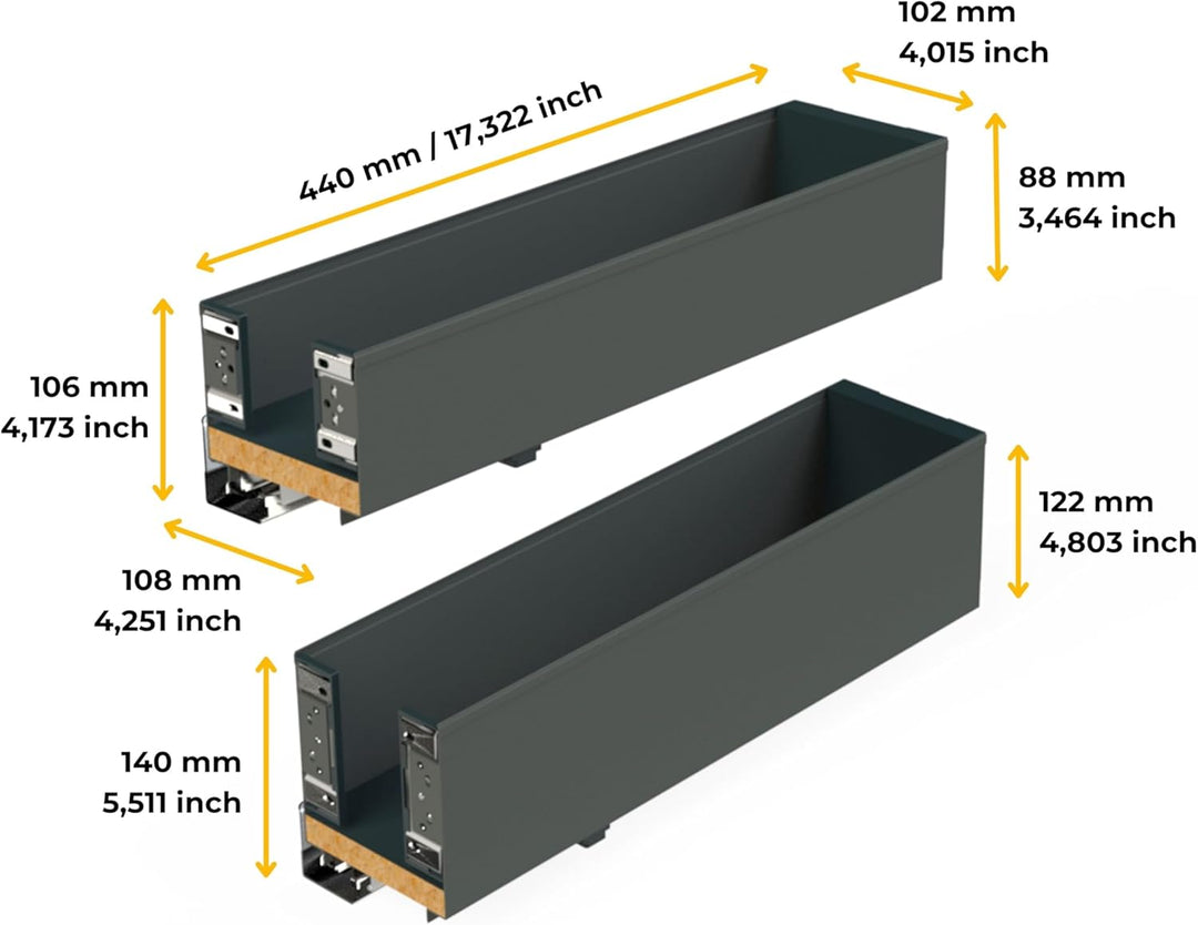 Emuca - Seitlich ausziehbarer Titan Simplex-Flaschenhalter mit Soft-Close, Ausziehbarer Flaschenwage