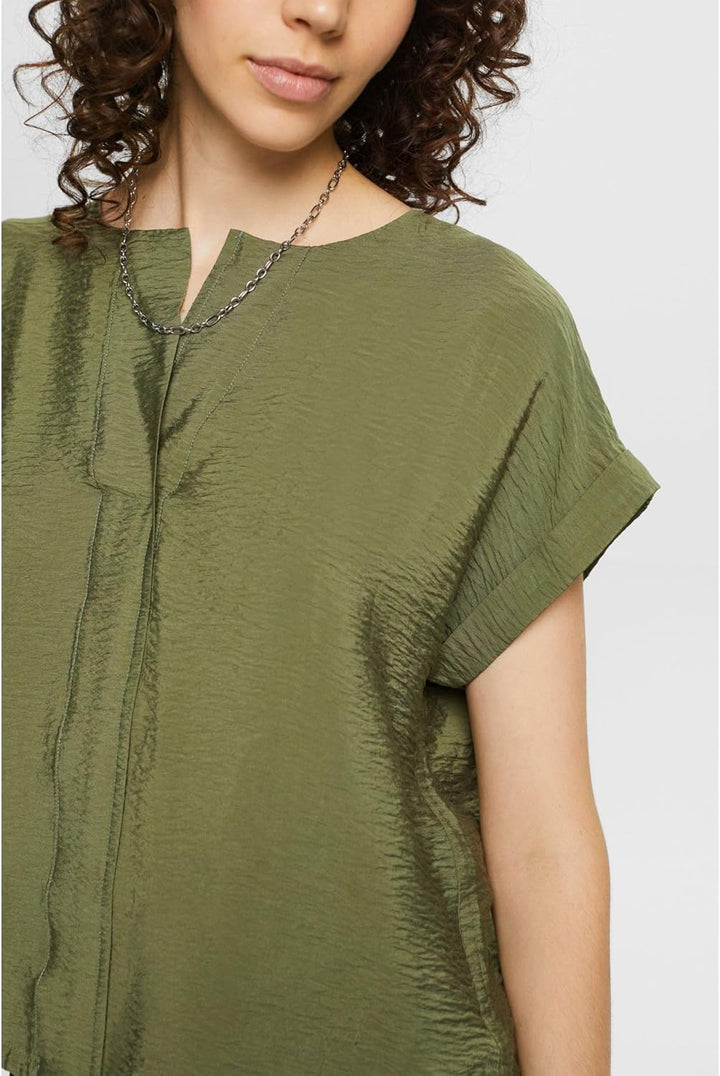 ESPRIT Damen Bluse L 345/Light Khaki, L 345/Light Khaki