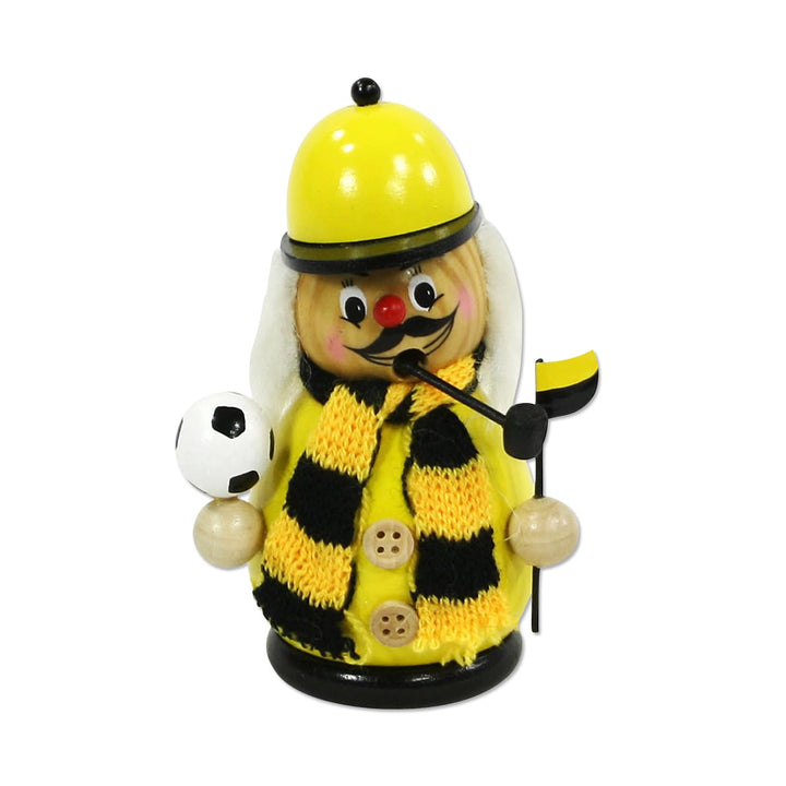 Räuchermann - Kugelfigur - Fussballer schwarz-gelb, Schwarz/Gelb