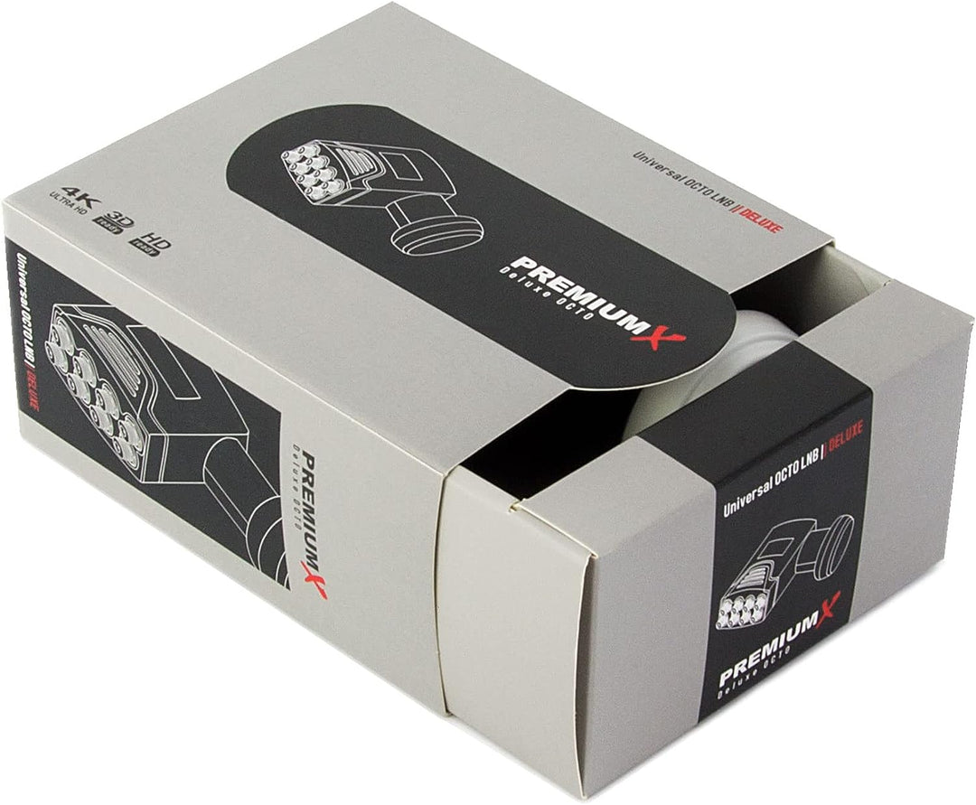 PremiumX Deluxe Octo LNB Signalumsetzer bis 8 Teilnehmer digital SAT-Empfang HD UHD 4K DVB-S2 PLL Re