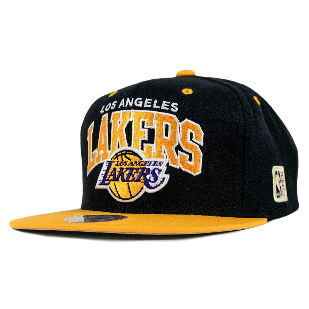 Mitchell & Ness Team Arch Los Angeles Lakers Snapback Cap schwarz/gelb, OS