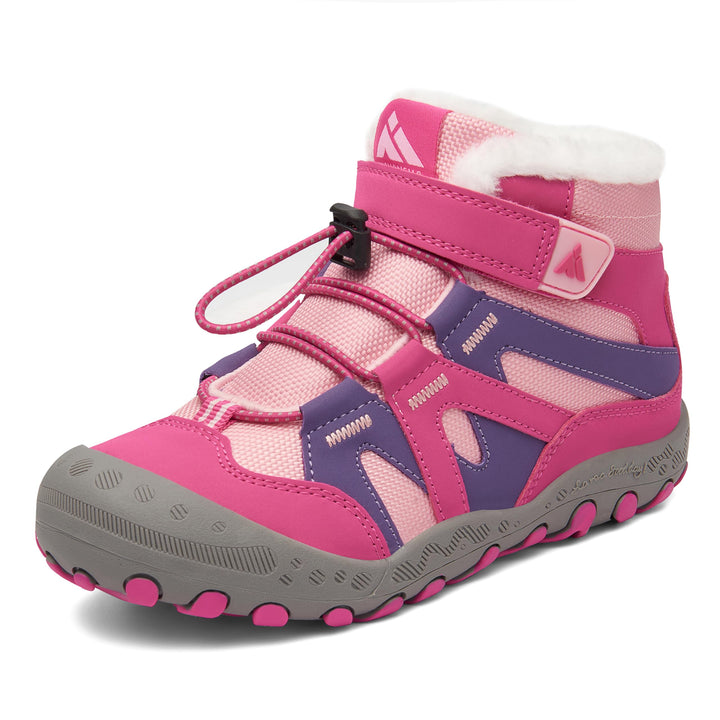 Mishansha Kinder Outdoor Winterschuhe Warm Gefüttert Winterstiefel, Gr.24-38 36 EU Fuchsia Pink, 36