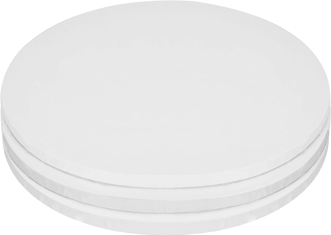 Belle Vous 3 Stk Blanko Leinwand Rund- 40cm Durchmesser - Vorbespannte Kreisrunde Leinwand Rahmen -