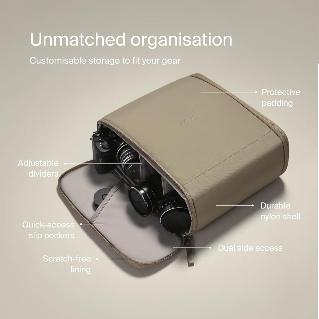 Urth Norite 24L Modularer Rucksack + 11,3L Kameraeinsatz – Wasserabweisende, diebstahlsichere, recyc