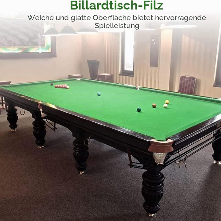 Billardtuch 8Ft Billardtisch Filztuch Billardschutz mit 6 Stoffstreifen für Clubs, Bars