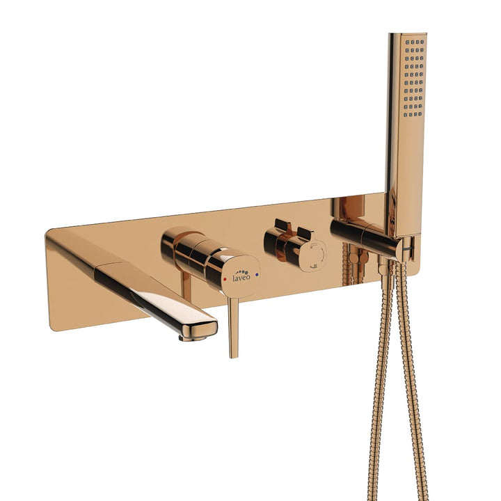 KOLMAN Unterputz Batterie Komplett Set POLA Rosegold Badarmatur verdeckter Einbau Mischer