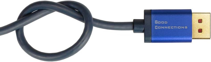 Good Connections® SmartFLEX DisplayPort 1.4 an HDMI 2.0 Kabel - 4K UHD @60Hz RGB / 4:4:4 - KUPFERLEI