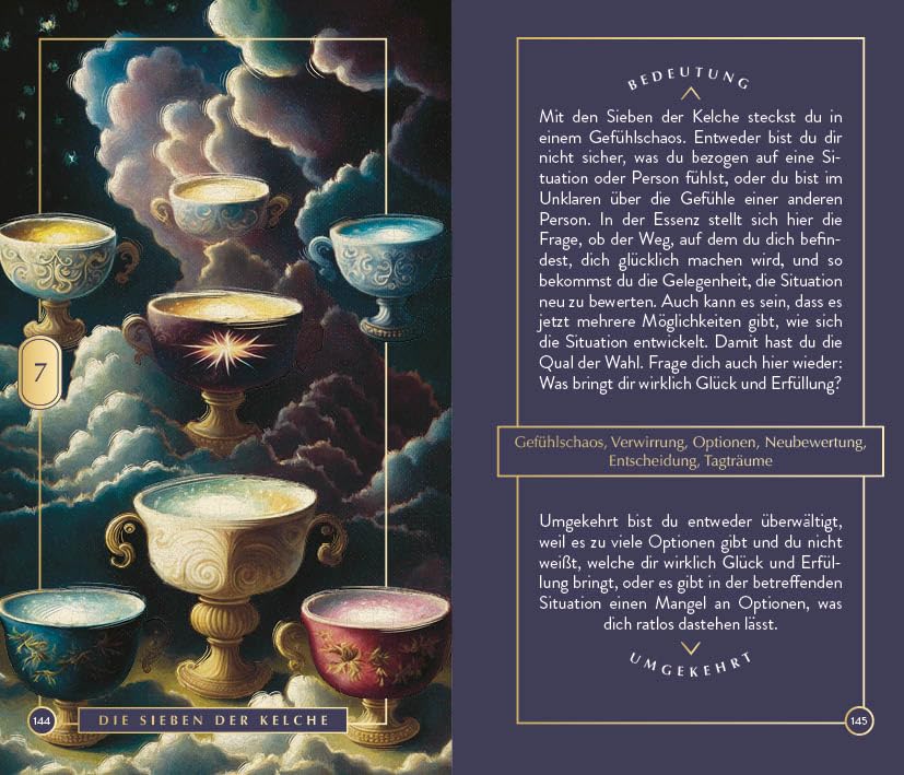 Tarot-Kartenset: Magic Soul Tarot: 78 kunstvoll illustrierte Karten mit Goldrand und Begleitbuch – m