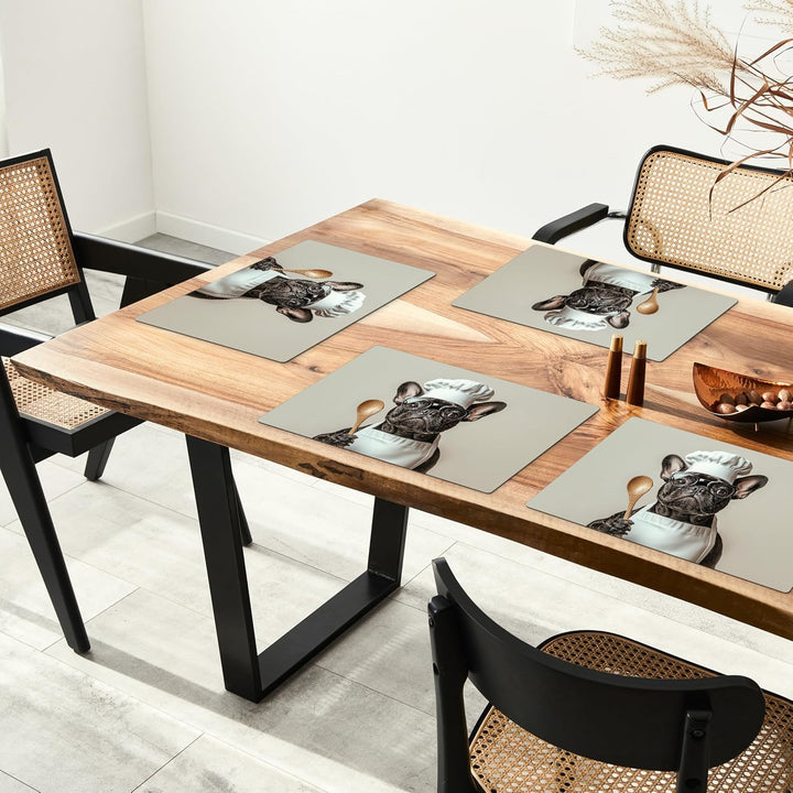 KitchenYeah© Platzsets Abwaschbar 6-Teilig 45x30 cm Tischsets Platzdeckchen rutschfeste Platzset Unt
