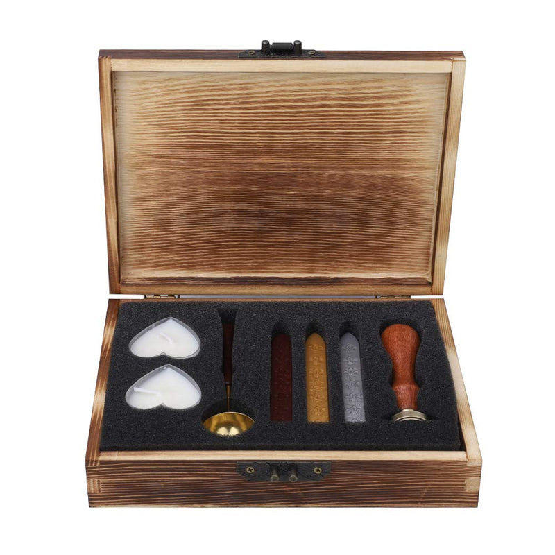 8 Stück Wax Seal Set Wax Wachs Siegel Stempel Kit mit Stick Löffel Kerzen Wachssiegel Stempel Set fü