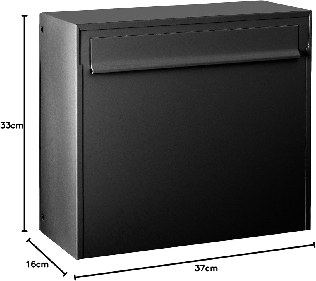 Max Knobloch Zaunbriefkasten Fargo IV anthrazit-grau (RAL 7016, Feinstruktur matt) 20 Liter Briefkas