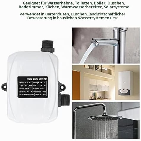 DC24V 180W Druckerhöhungspumpe, Wasserdruckerhöhungs-Transferpumpe für Küchenspüle, Dusche