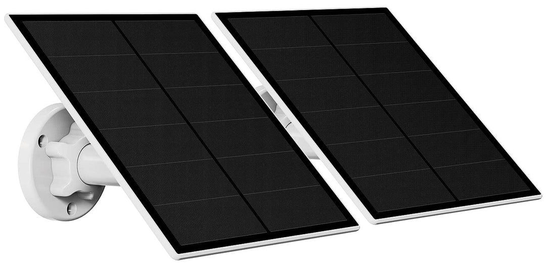 revolt Mini-Solarpanel: 2er-Set Solarpanels für Akku-IP-Kameras mit USB-C, 5 W, 5 V, IP65 (Mini-Sola