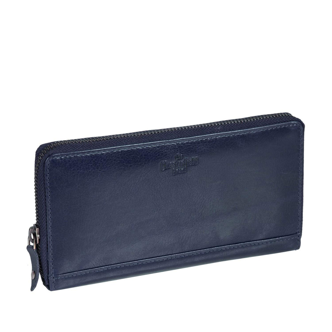 The Chesterfield Brand Leder Portemonnaie Navy Bridget RFID Safe