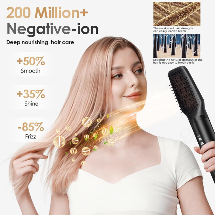 Airstyler Set 5in1, Professioneller Warmluftbürste Set 1300W,Multifunktionaler Hairstyler,Lockenstab
