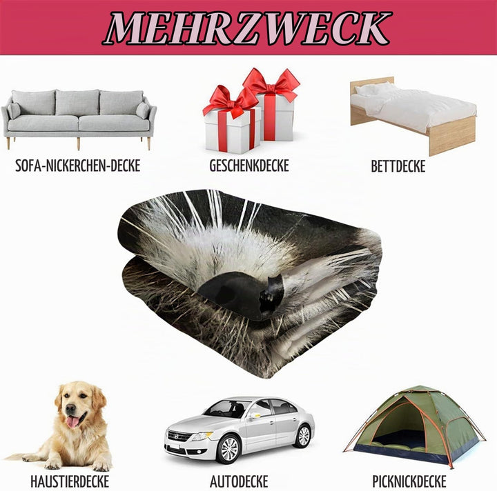YISUMEI Decke Waschbär Kuscheldecken Weich Flanell Fleecedecke Bettüberwurf(150x200cm) 150 x 200 cm,